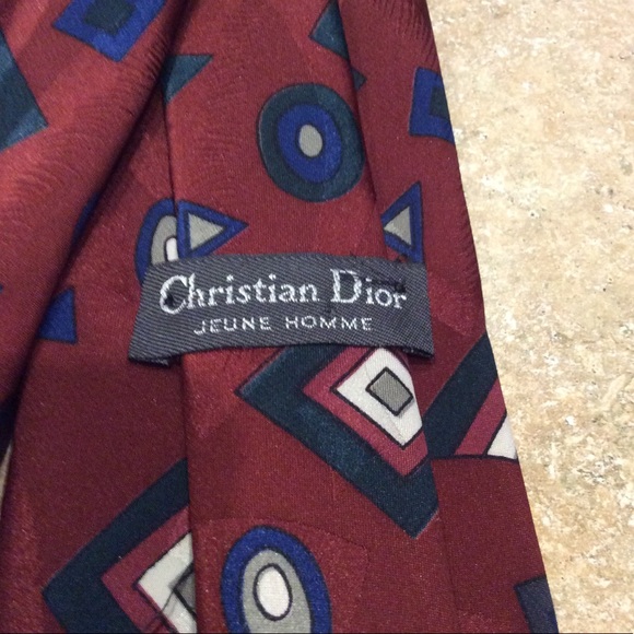 CHRISTIAN DIOR VINTAGE GEOMETRIC TIE - Picture 2 of 5